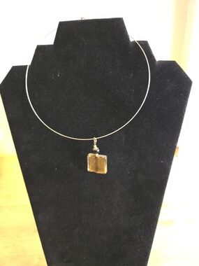 Murano Glass Pendant Choker Necklace - Women Jewelry